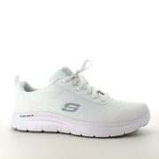 Hvid Skechers Work sko i åndbart materiale