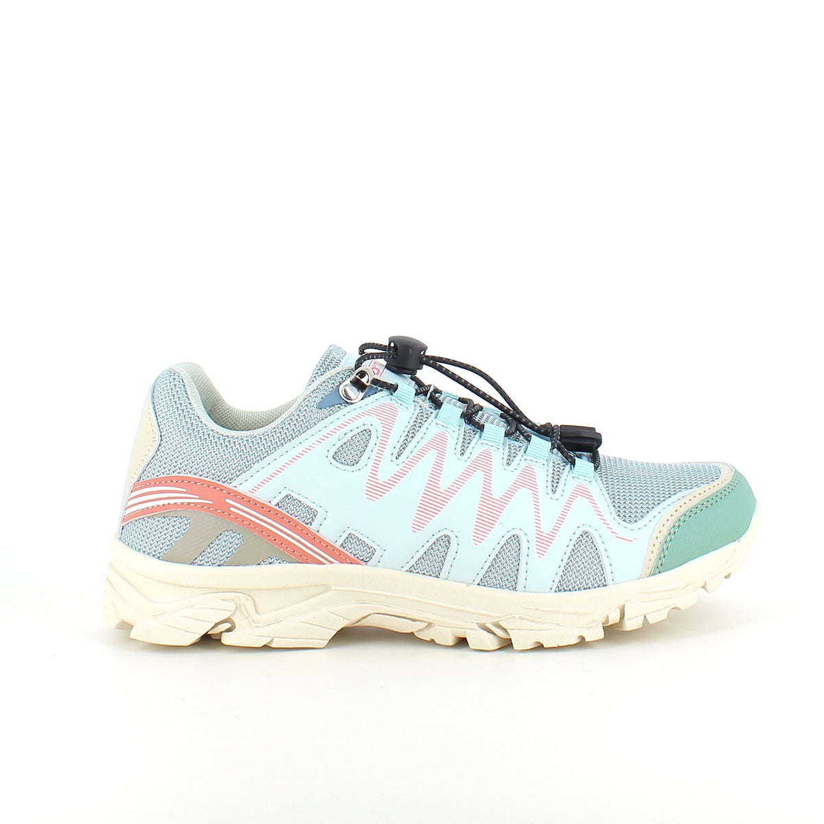 Fleksible blå sneakers med elastiksnørebånd