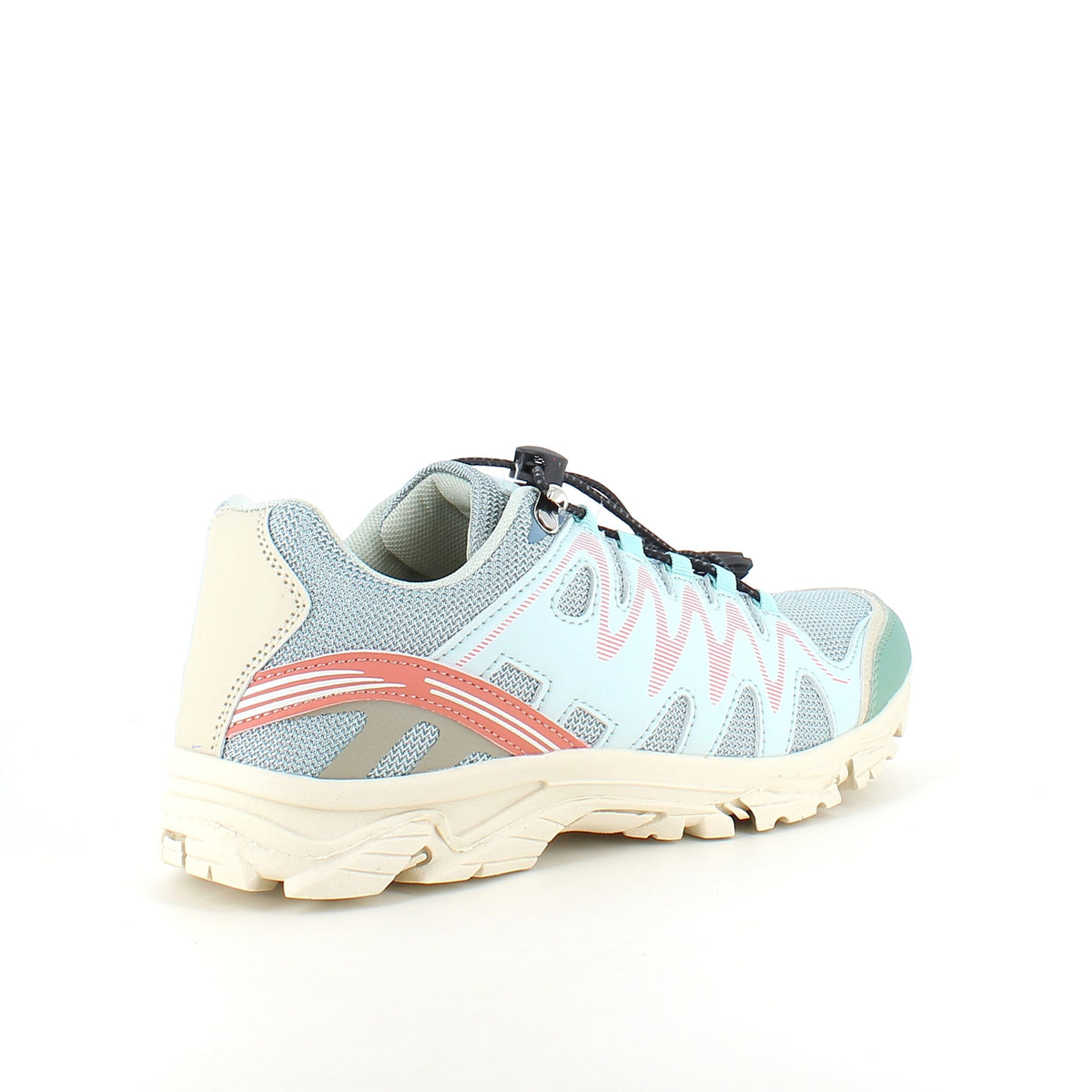 Fleksible blå sneakers med elastiksnørebånd