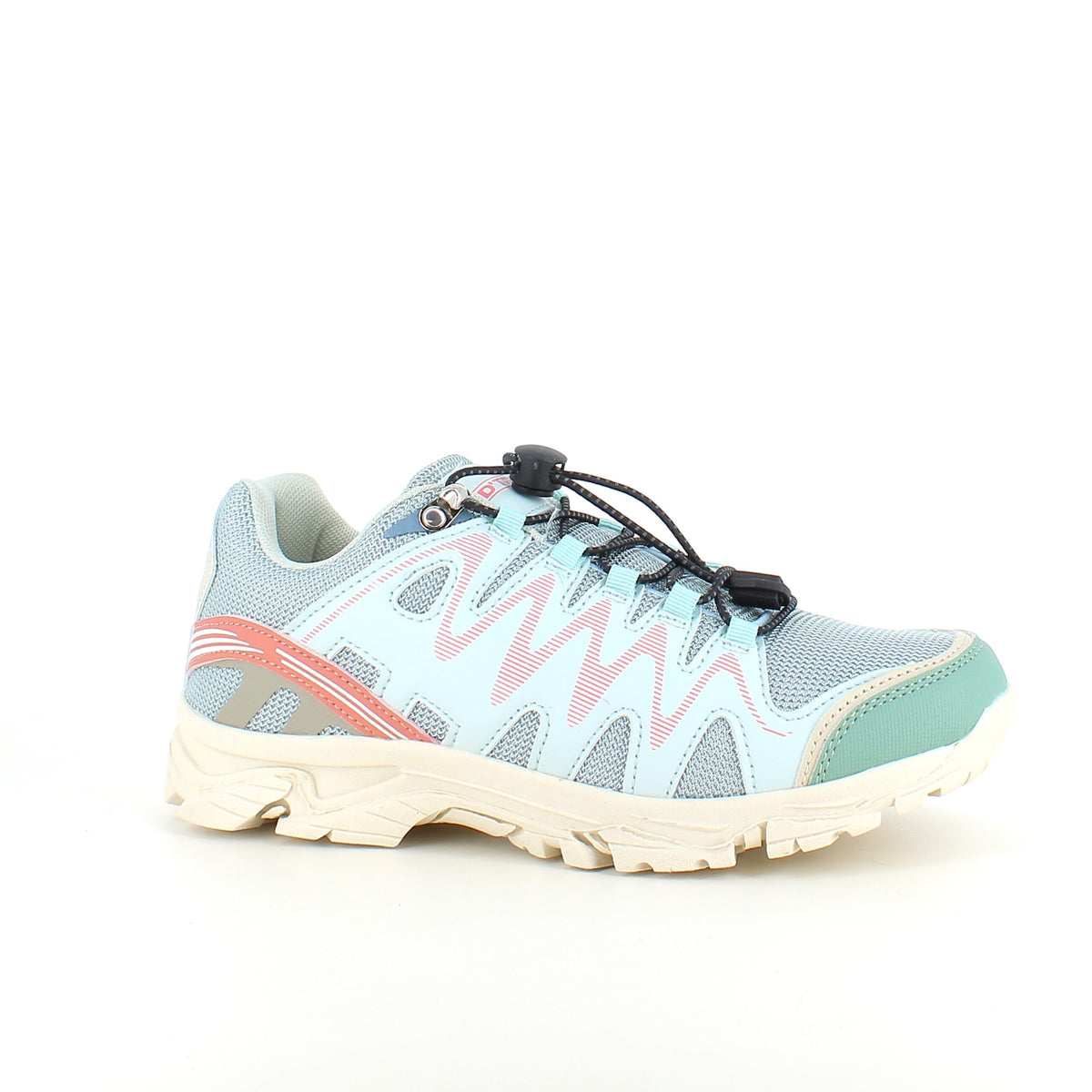 Fleksible blå sneakers med elastiksnørebånd