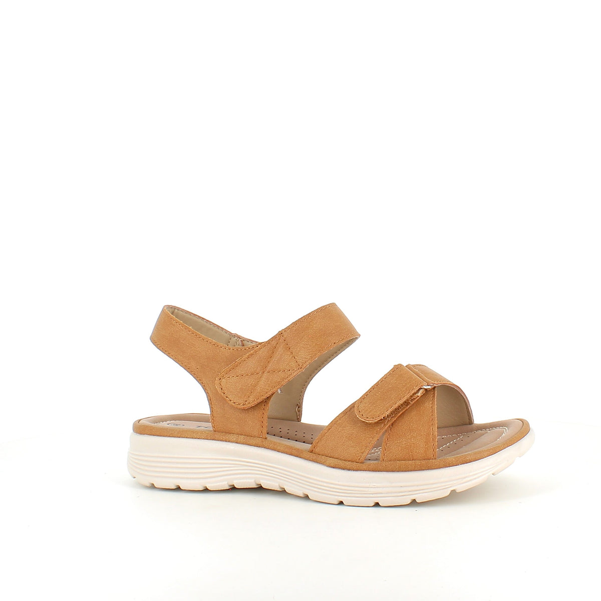 Let camelfarvet sandal til dig, der er på benene hele dagen