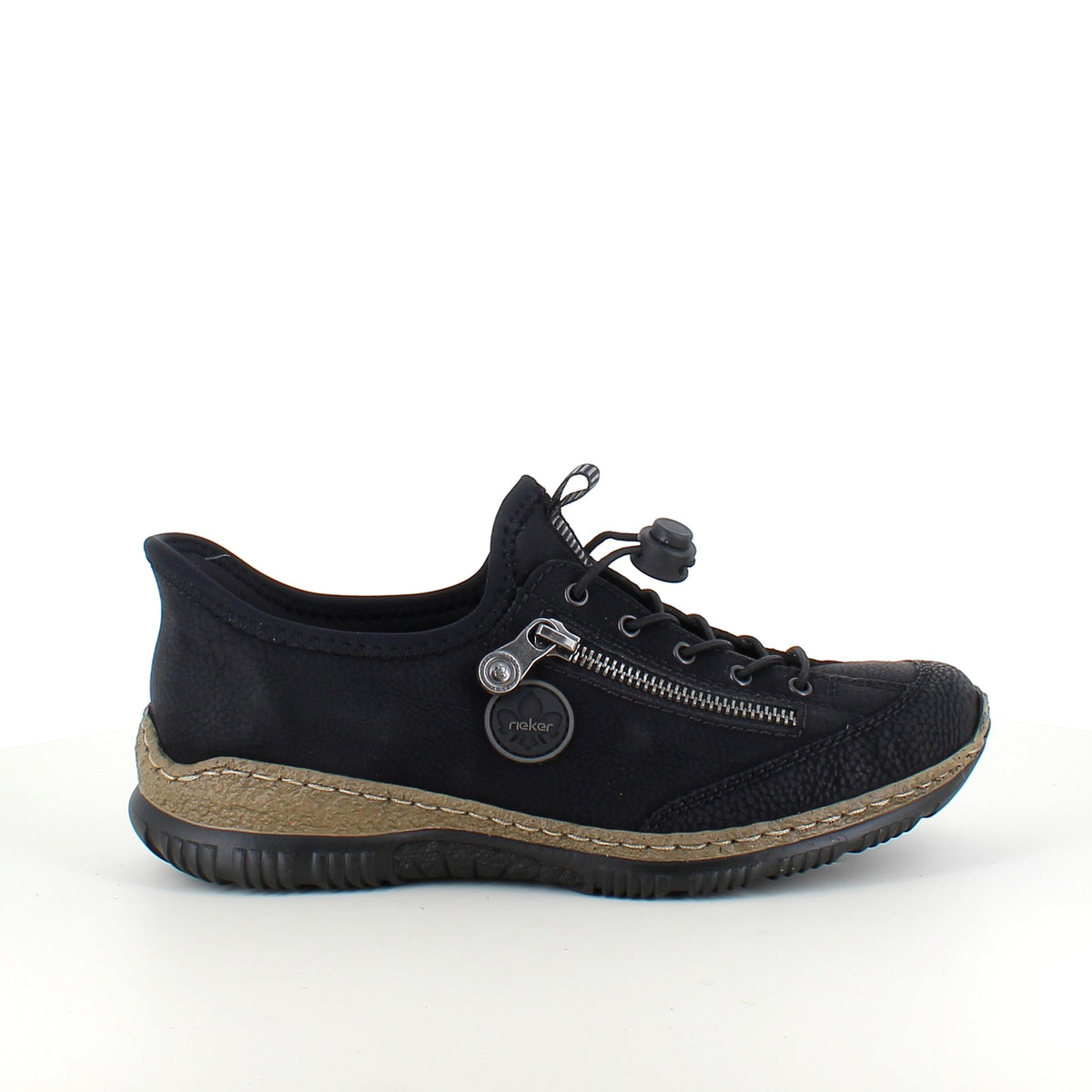 Sort Rieker slip-on sneakers