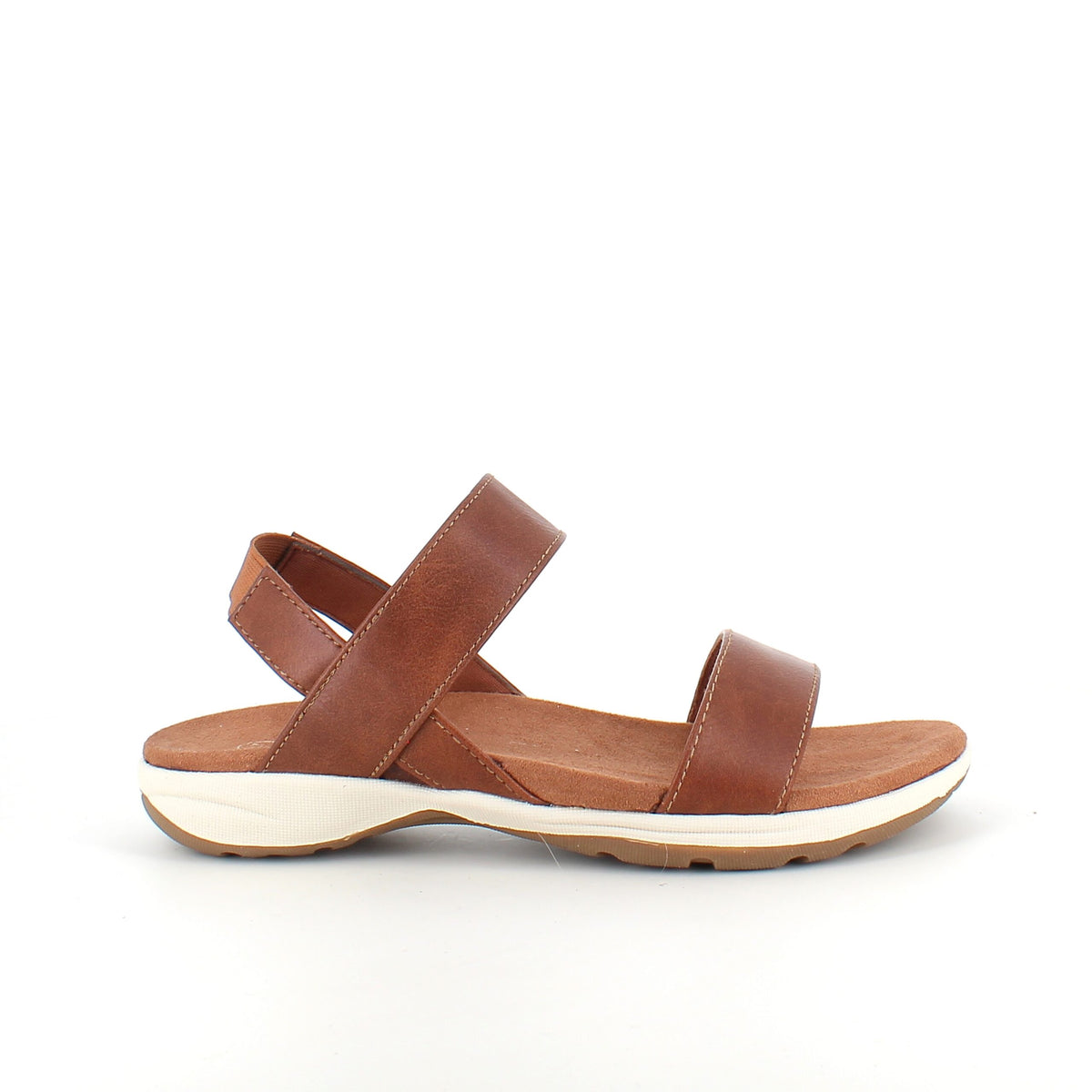 Brun Whistler sandal med svangstøtte og elastisk hælrem