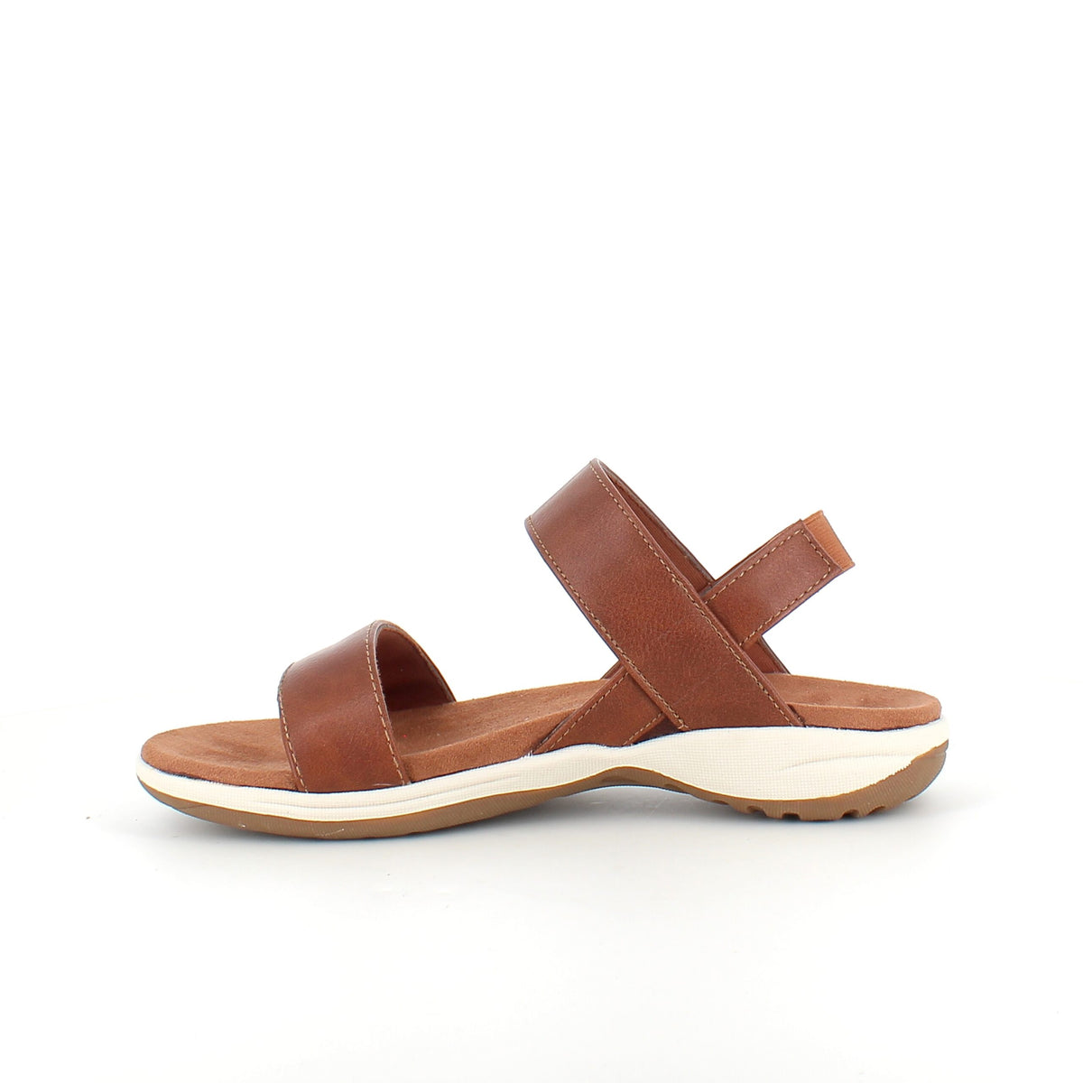 Brun Whistler sandal med svangstøtte og elastisk hælrem
