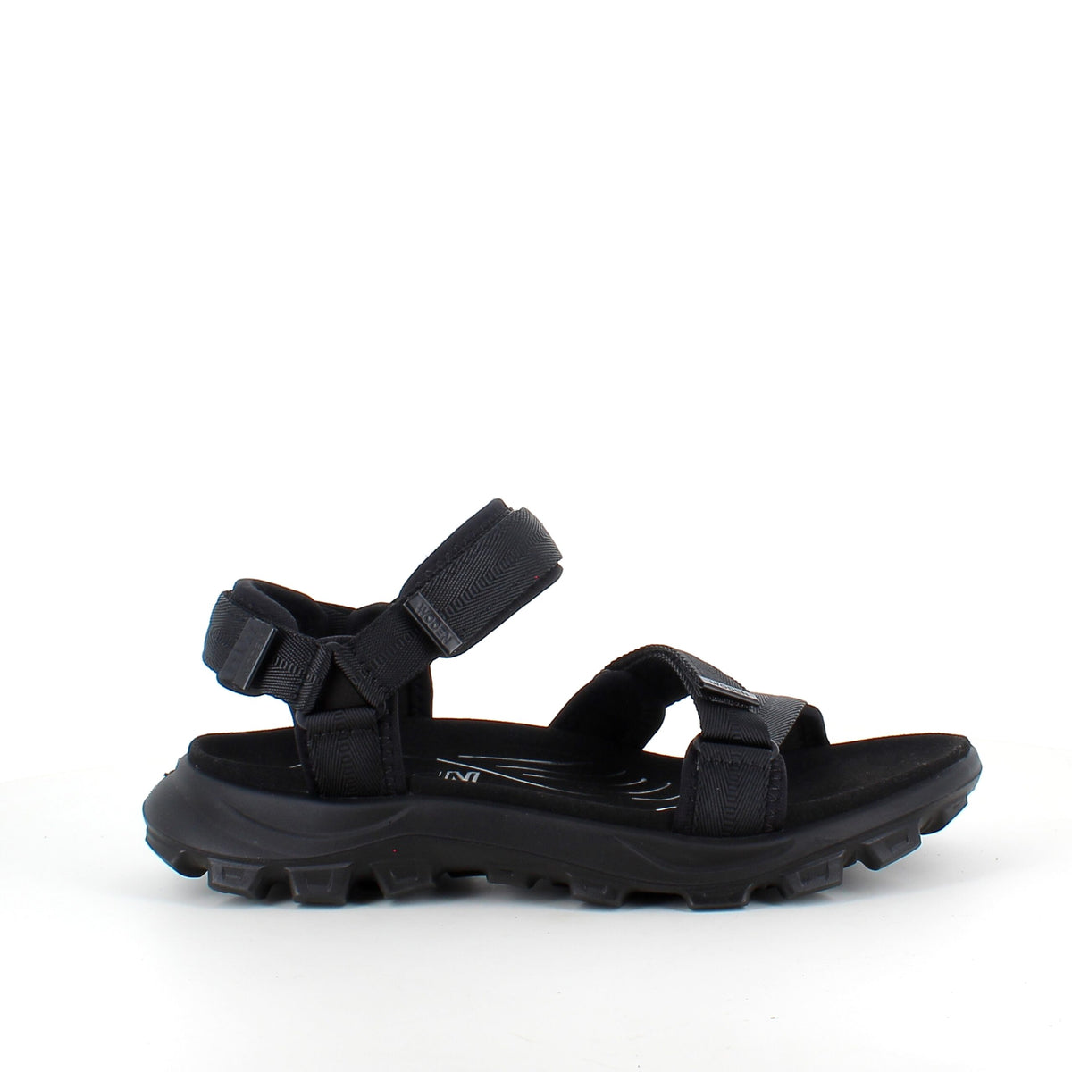 Sort Woden sandal med god svangstøtte