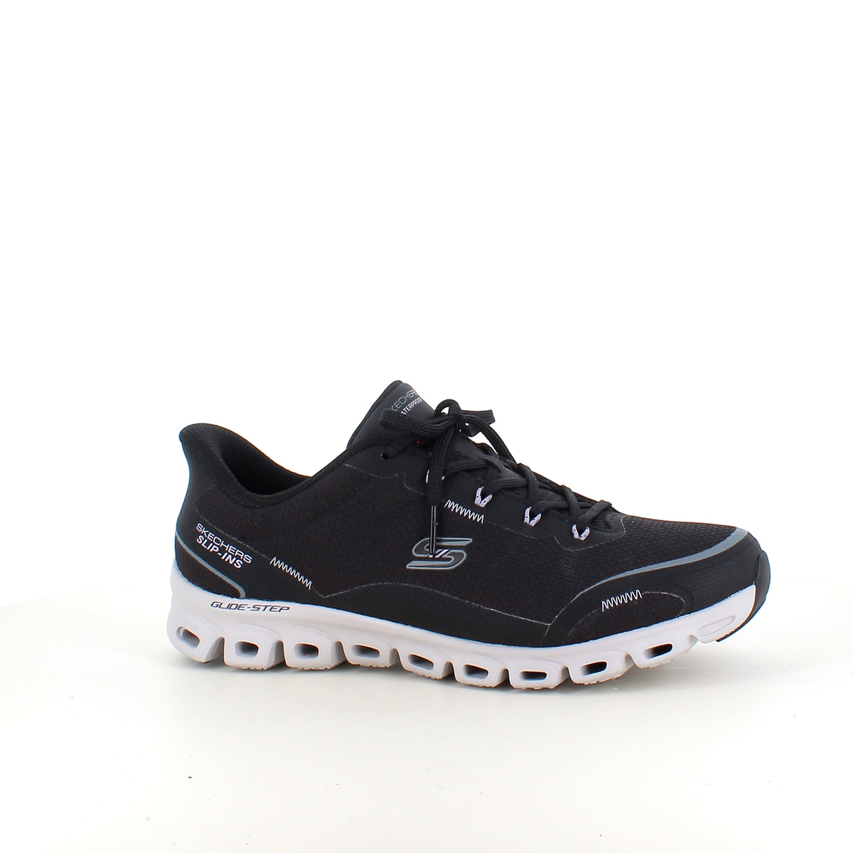 Sort Skechers Glide-Step – vandtæt sko med nem Slip-ins pasform