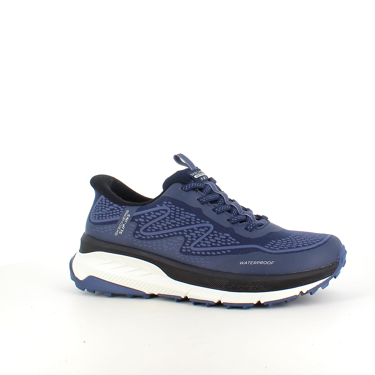 Navy Skechers vandtæt sko med Slip-in, Memory Foam og god stødabsorbering