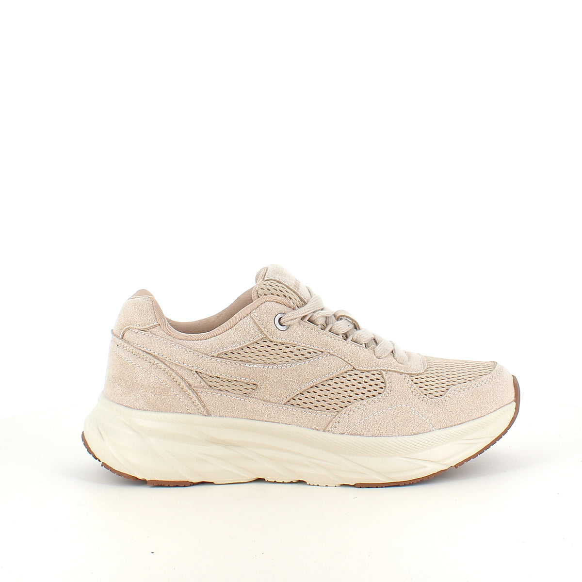 Beige Endurance damesneaker med let og stødabsorberende sål