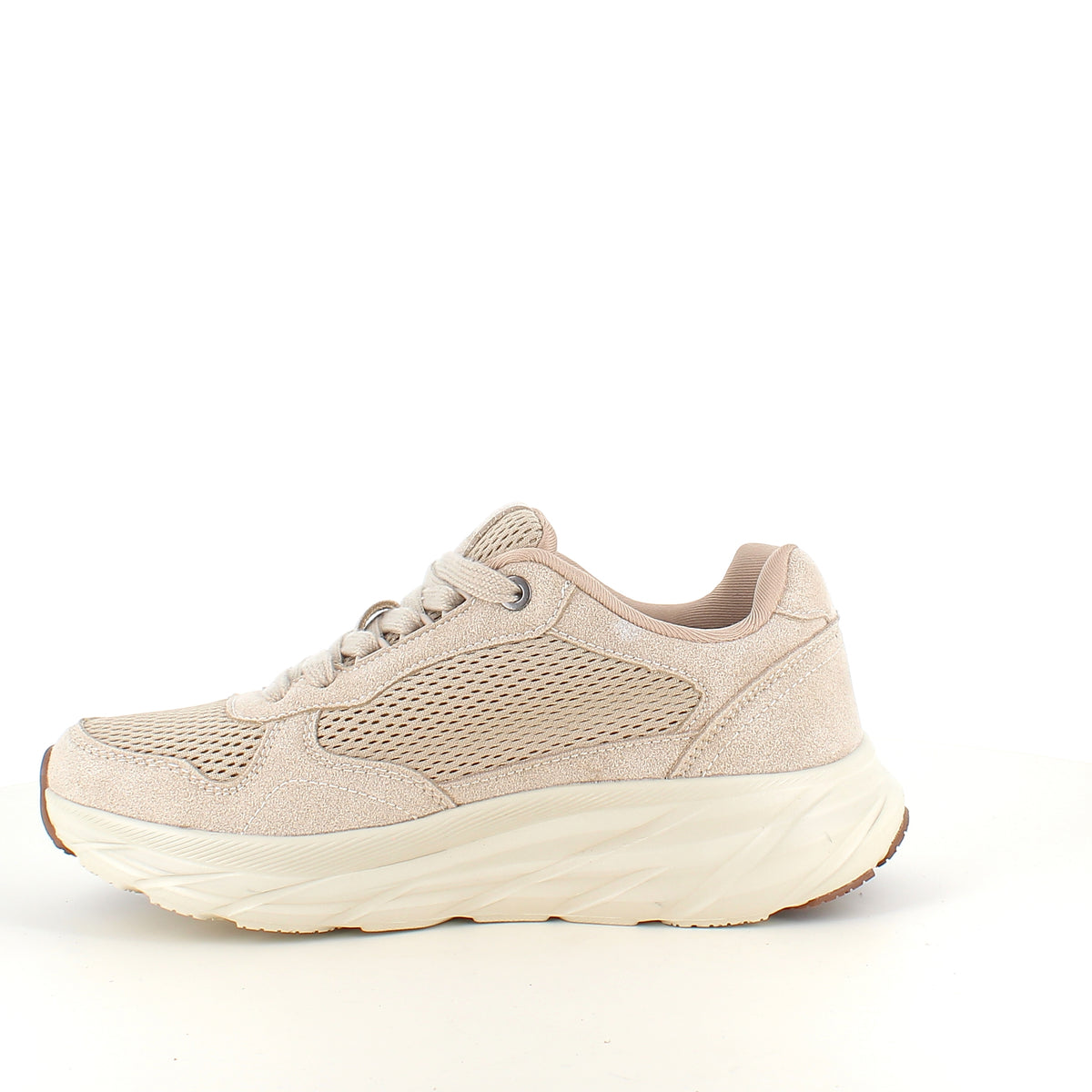 Endurance komfortsko til dame – let beige sneaker