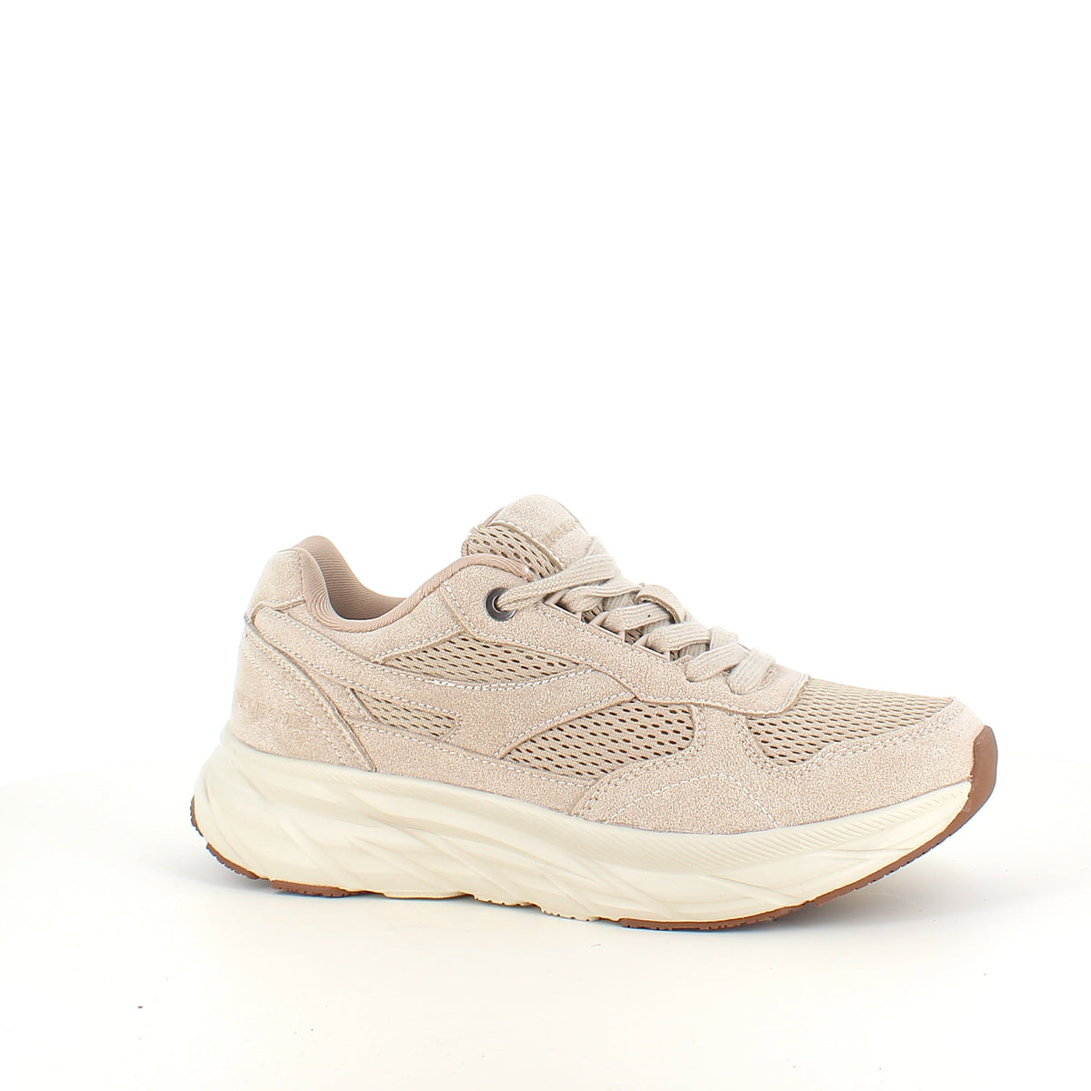 Endurance komfortsko til dame – let beige sneaker