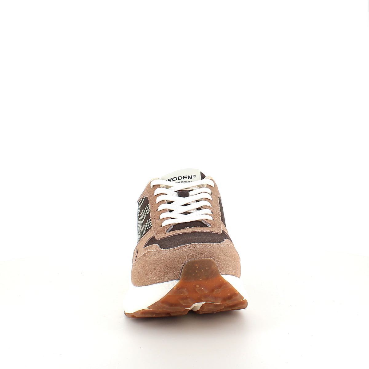 Mathilde – Woden sneaker i brune nuancer med let gængesål