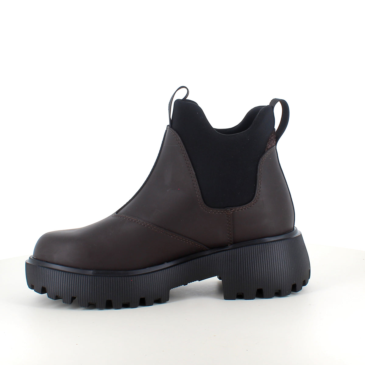 Brun WODEN Isabella Waterproof – gummistøvle med stødabsorberende komfort