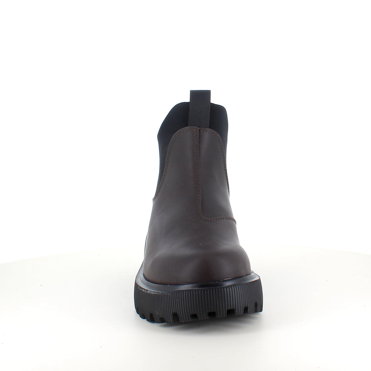 Brun WODEN Isabella Waterproof – gummistøvle med stødabsorberende komfort