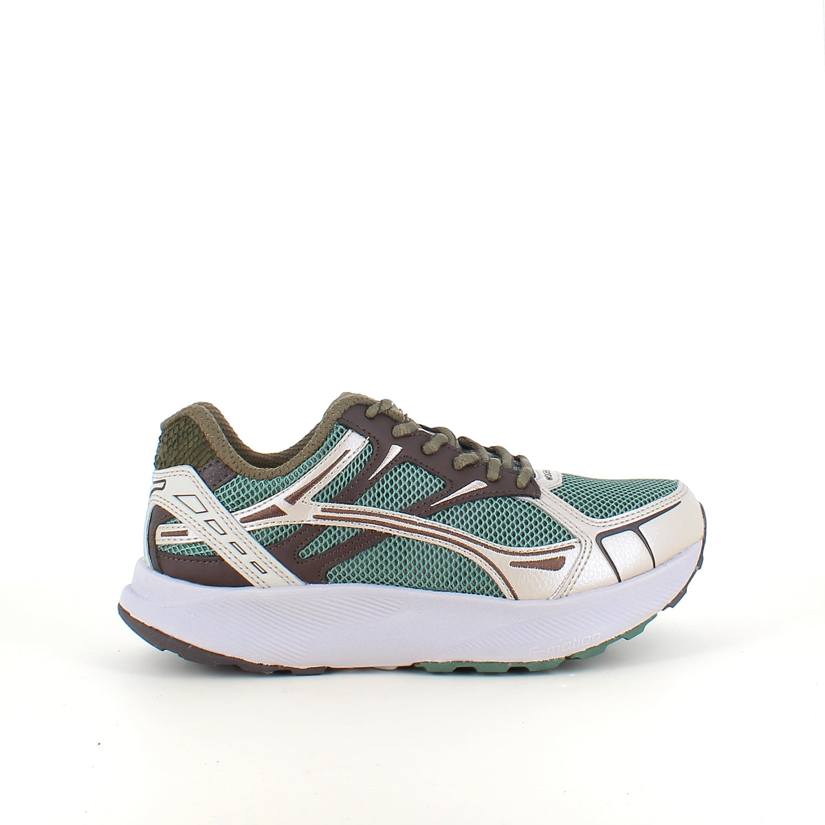 Woden Freja Runner sneaker i olivengrøn og brun