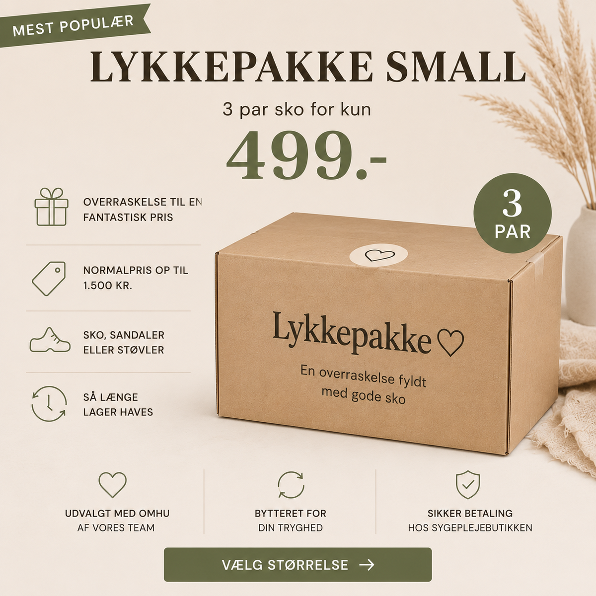 Lykkepakke small med sko