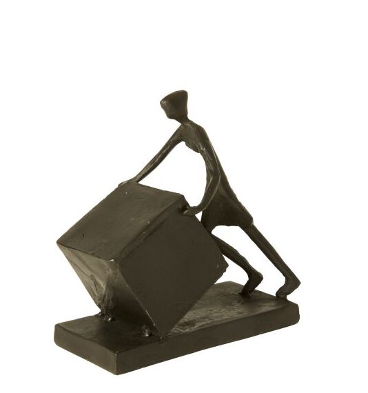 Jernfigur Op ad bakke, 17 cm, fra Speedtsberg