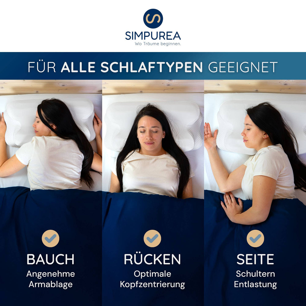 Ortopædisk hovedpude – ergonomisk memory foam med 2 højder