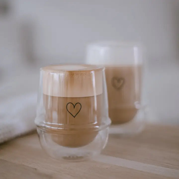 Dobbeltvægget glas med hjerte – elegant og funktionelt termoglas