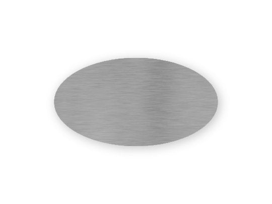 Rundt navneskilt med magnet