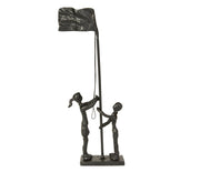 Figur med flag og teksten Tillykke, 25 cm, fra Speedtsberg