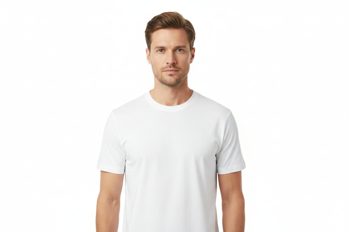 Slidstærk hvid t-shirt til mænd