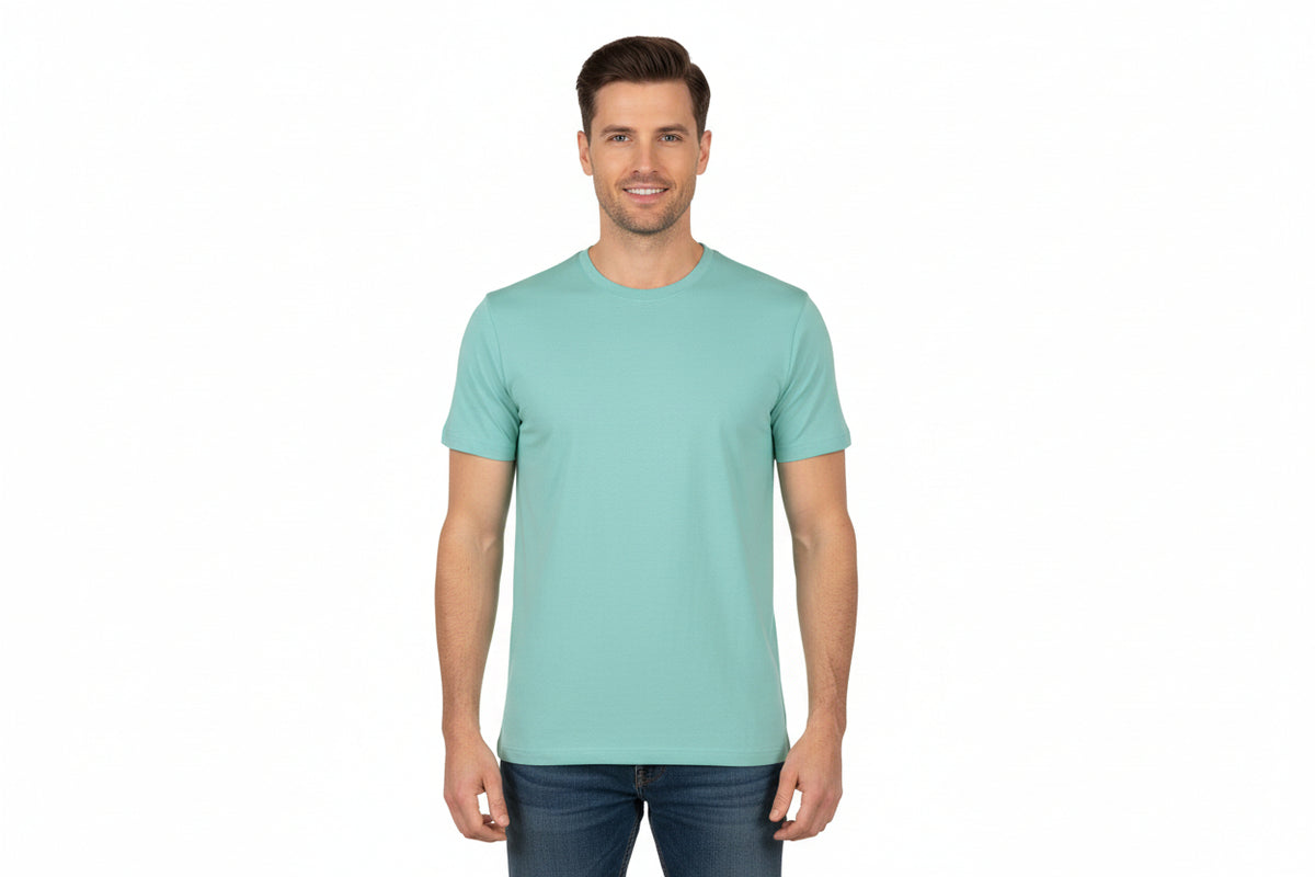 Slidstærk lysegrøn t-shirt til mænd