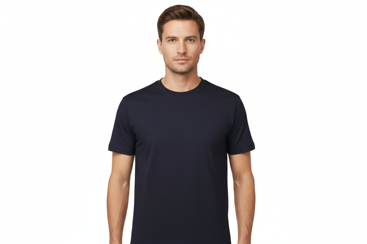 Slidstærk navy t-shirt til mænd