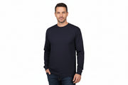 Slidstærk navy langærmet t-shirt til mænd