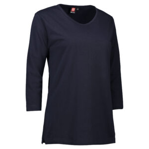 Slidstærk 3/4-ærmet dame t-shirt i navy