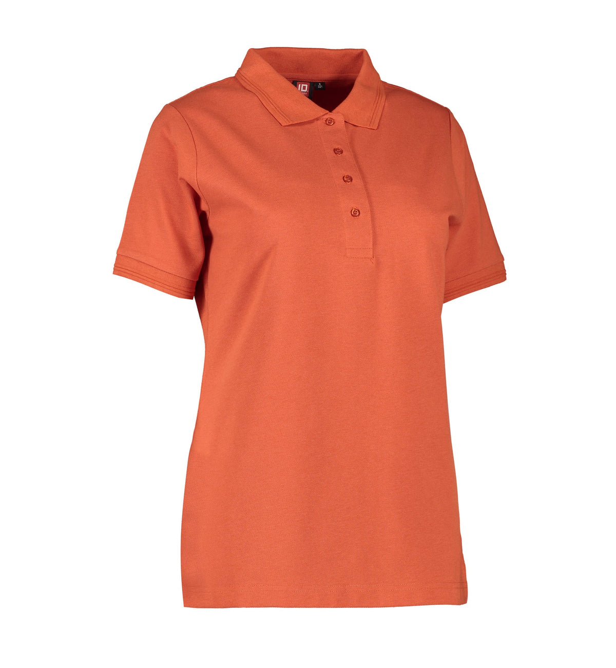 Koral farvet dame polo t-shirt i slidstærkt materiale
