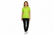 Limefarvet dame polo t-shirt i slidstærkt materiale