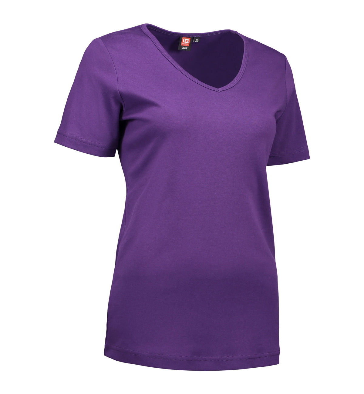 Lilla dame t-shirt med v-hals