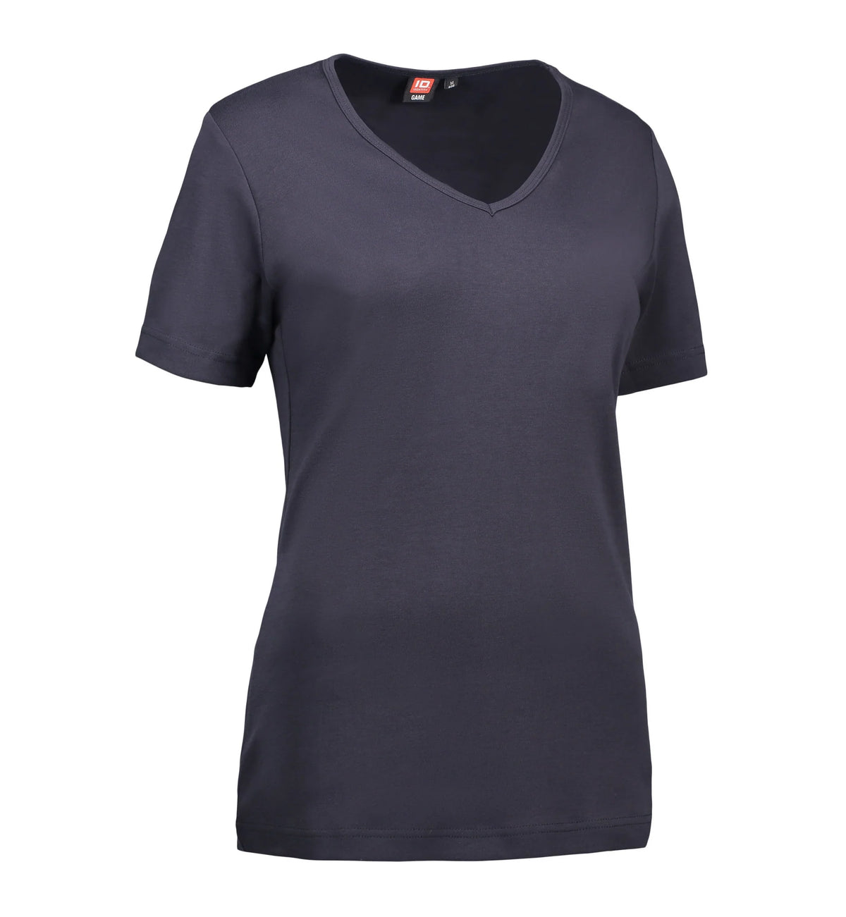 Navy dame t-shirt med v-hals