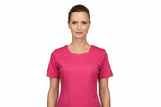 Pink dame t-shirt med rund hals fra ID Tøj
