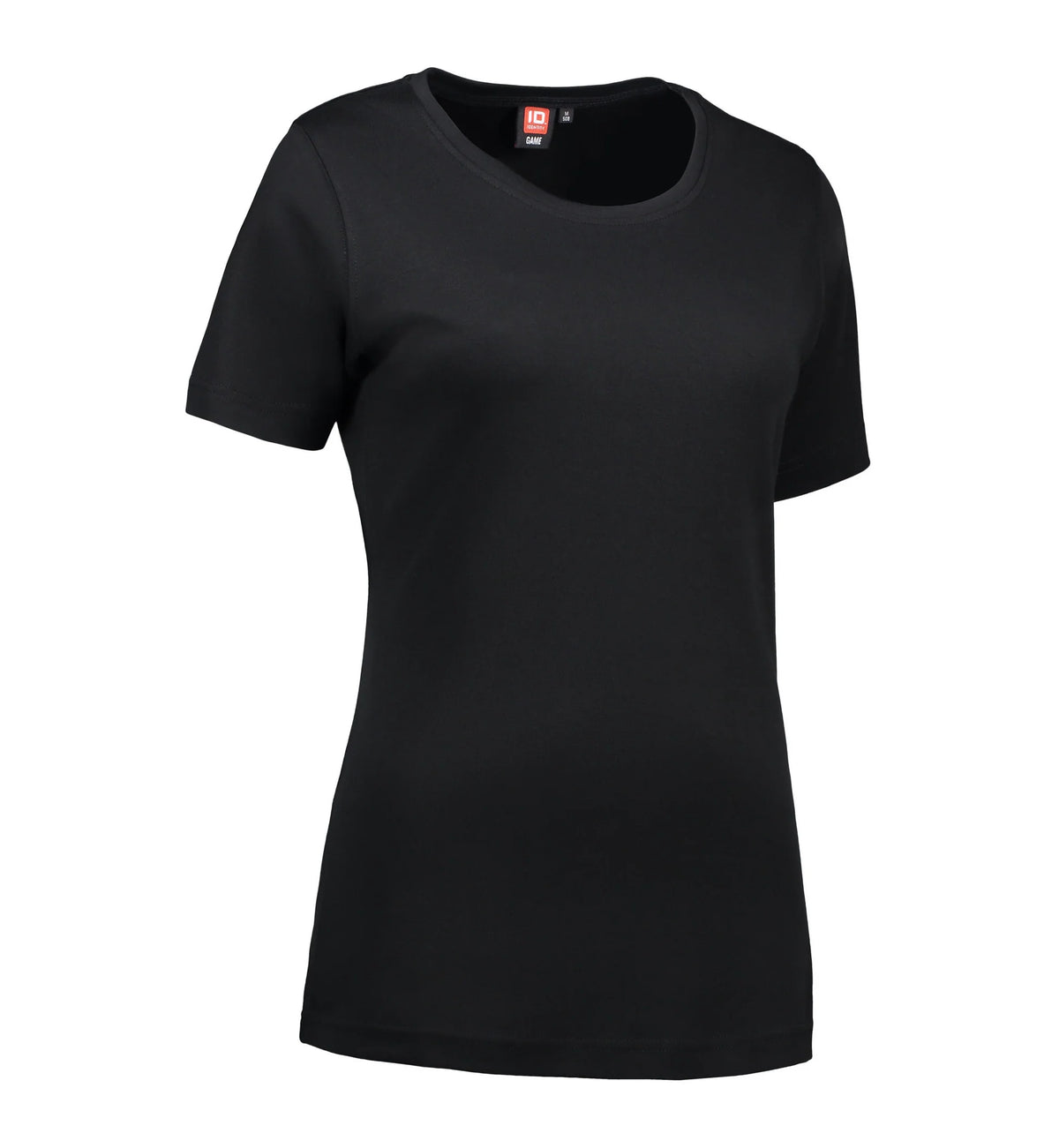Sort t-shirt med rund hals til damer