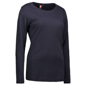 Langærmet dame t-shirt i navy