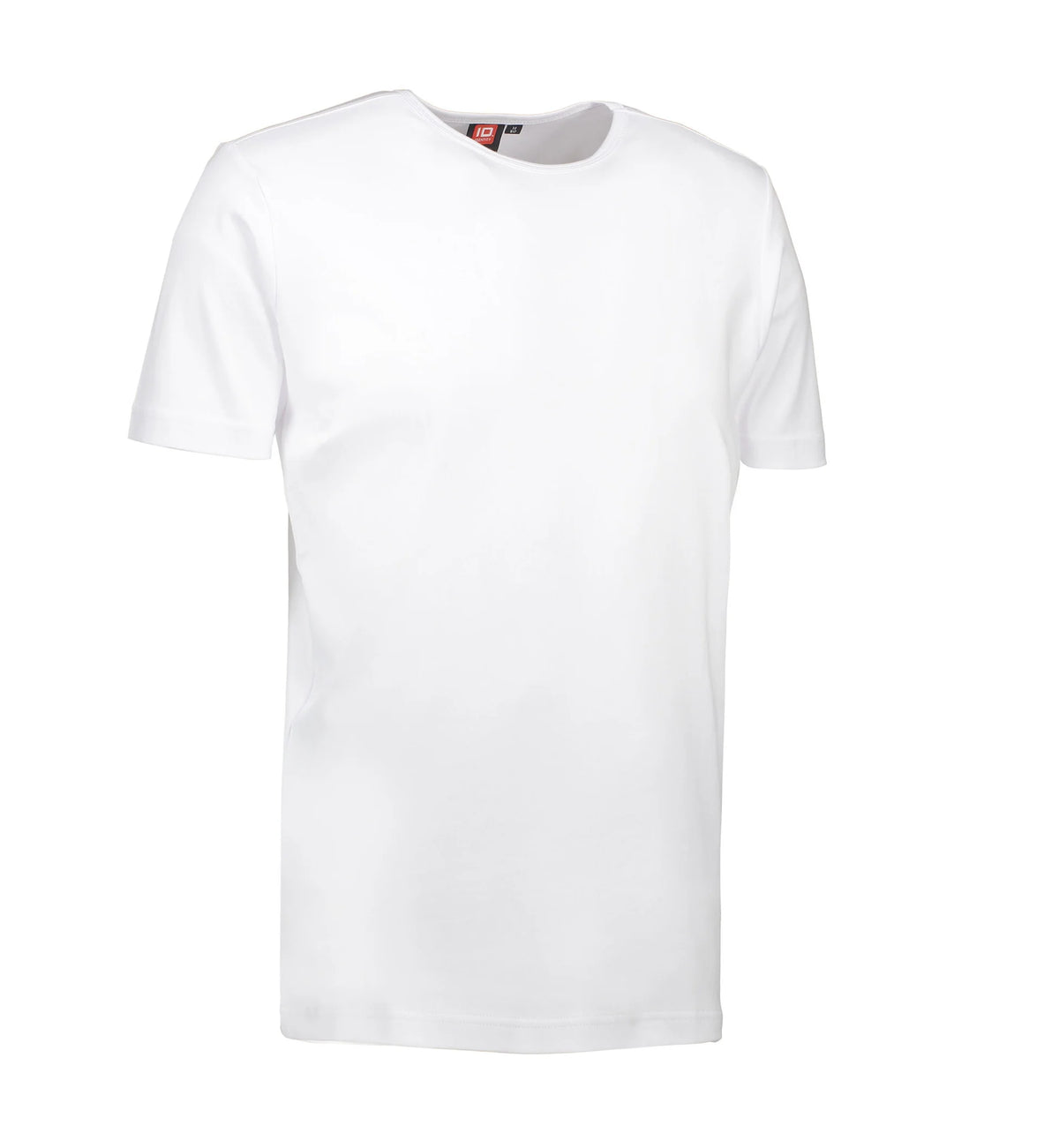 Hvid t-shirt med rund hals til mænd
