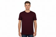 T-shirt med rund hals til mænd i mørk bordeaux fra ID Tøj