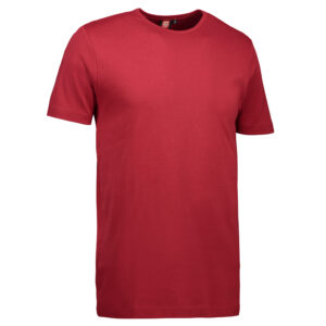 Rød t-shirt med rund hals til mænd
