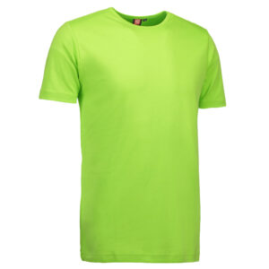Lime farvet t-shirt med rund hals