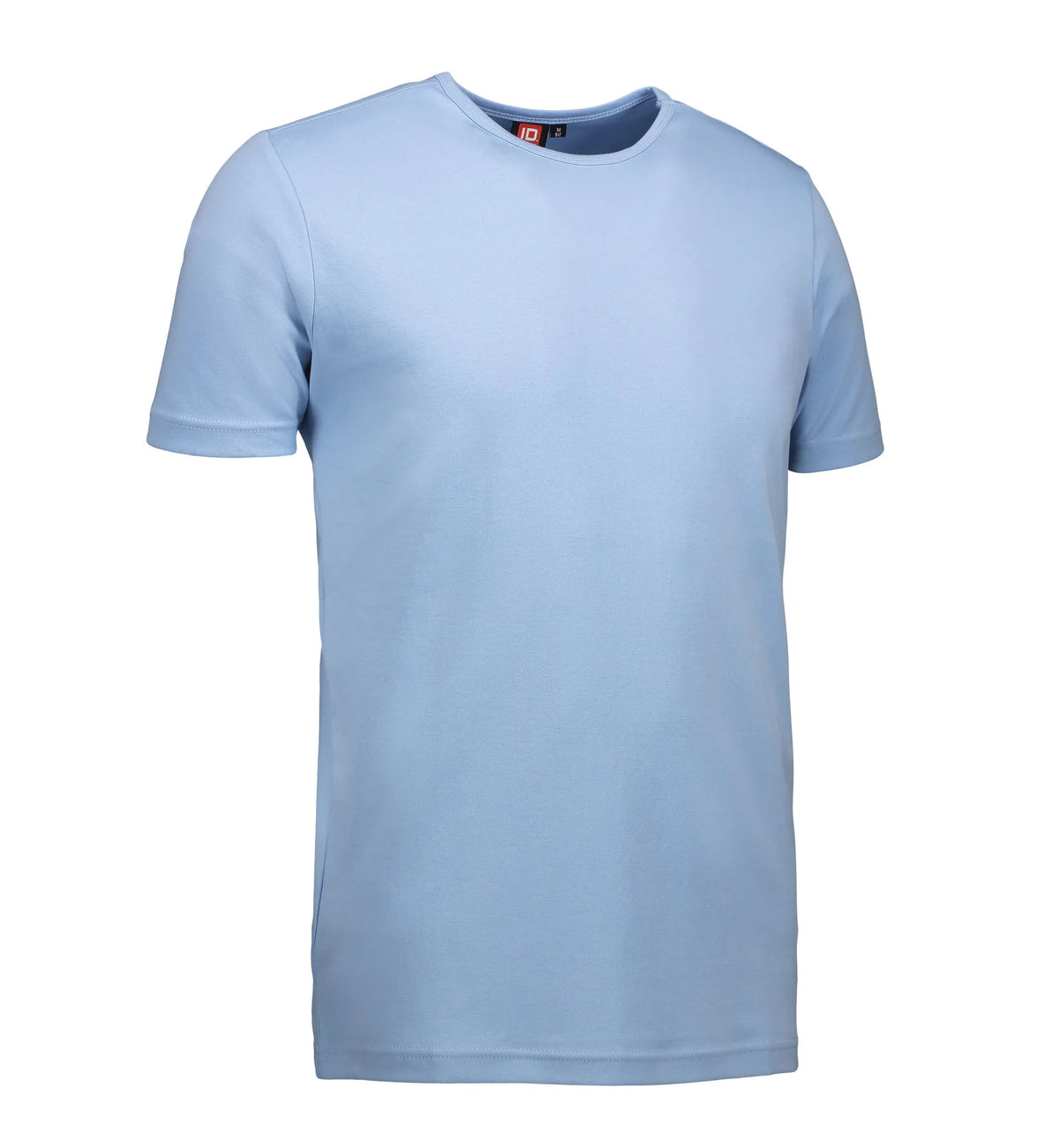 Lyseblå t-shirt med rund hals til mænd