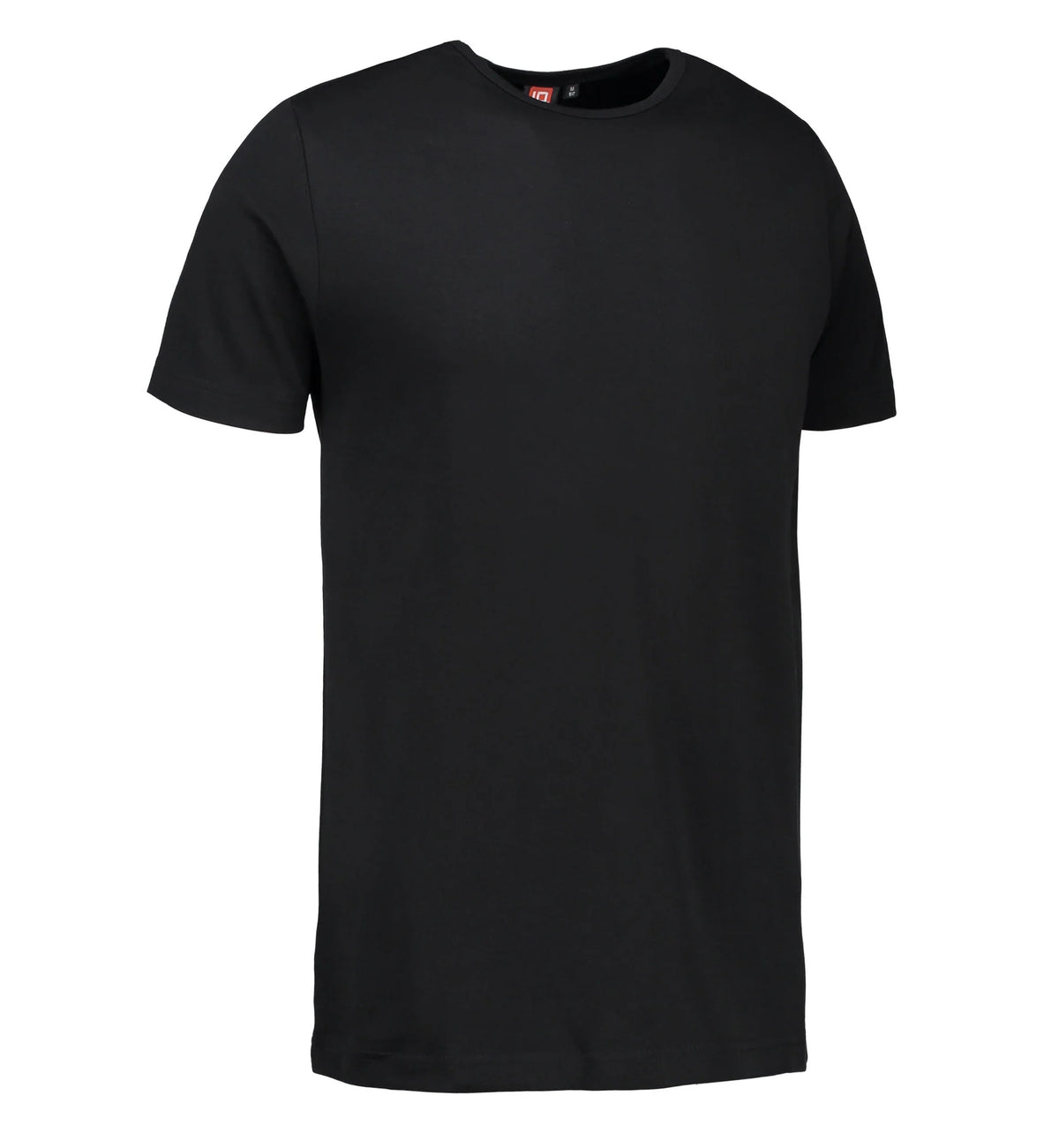 Sort t-shirt med rund hals til mænd