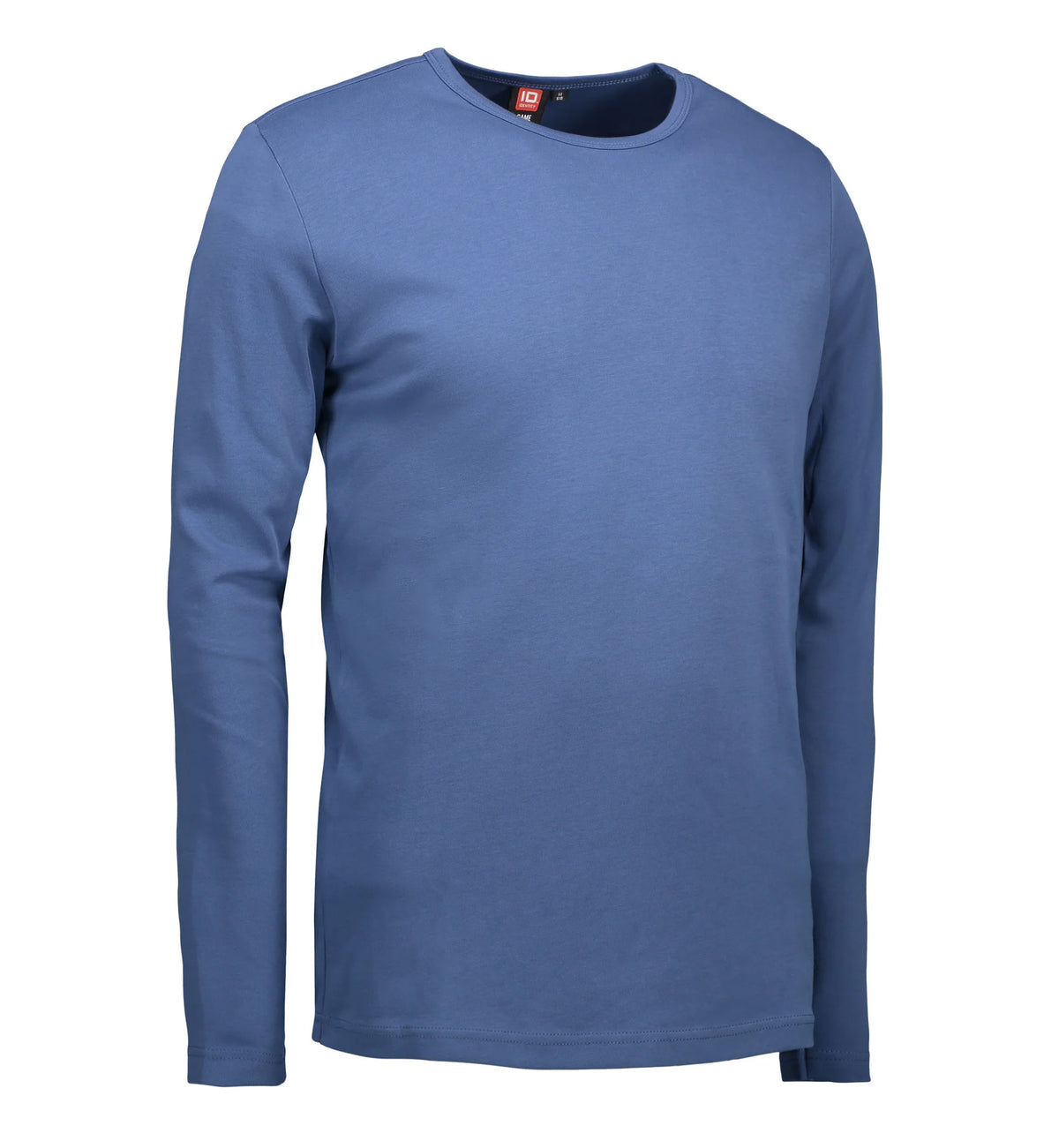 Indigo farvet langærmet t-shirt til mænd