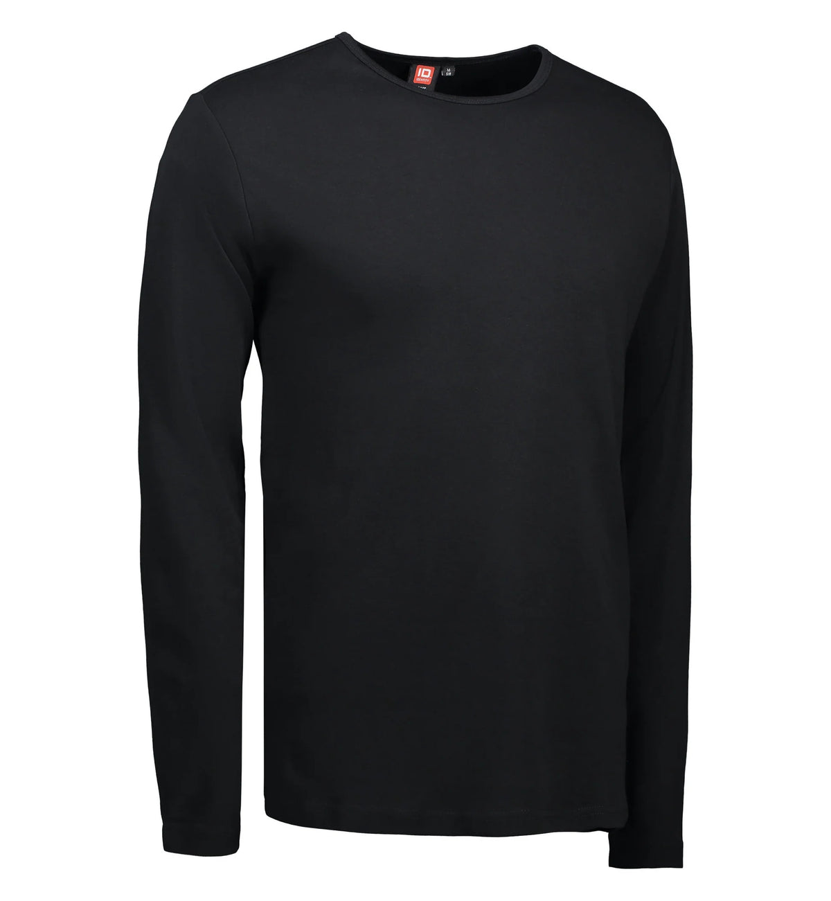 Sort langærmet t-shirt til mænd