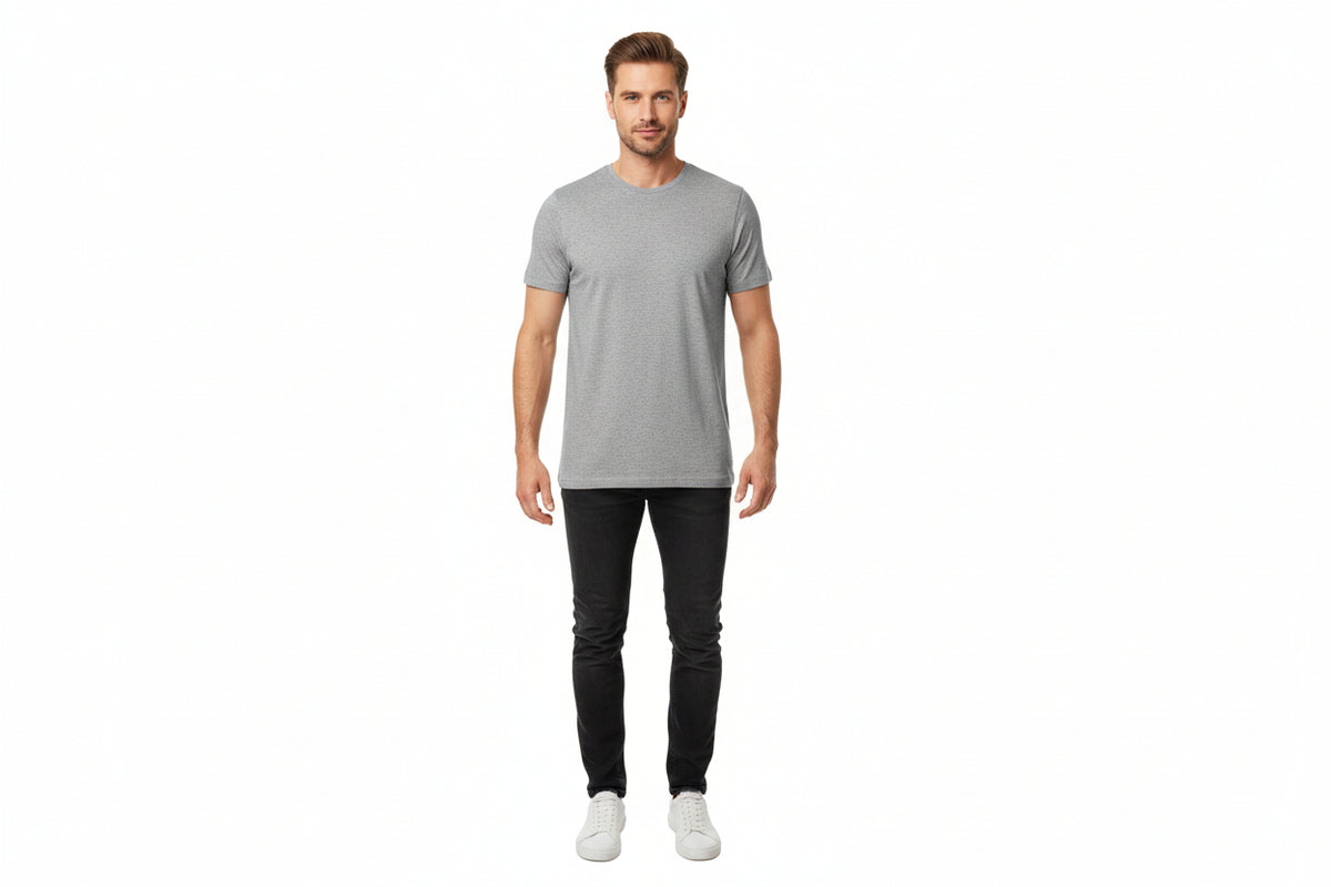 Grå stretch t-shirt til mænd fra ID Tøj
