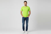 Limefarvet stretch t-shirt til mænd fra ID Tøj