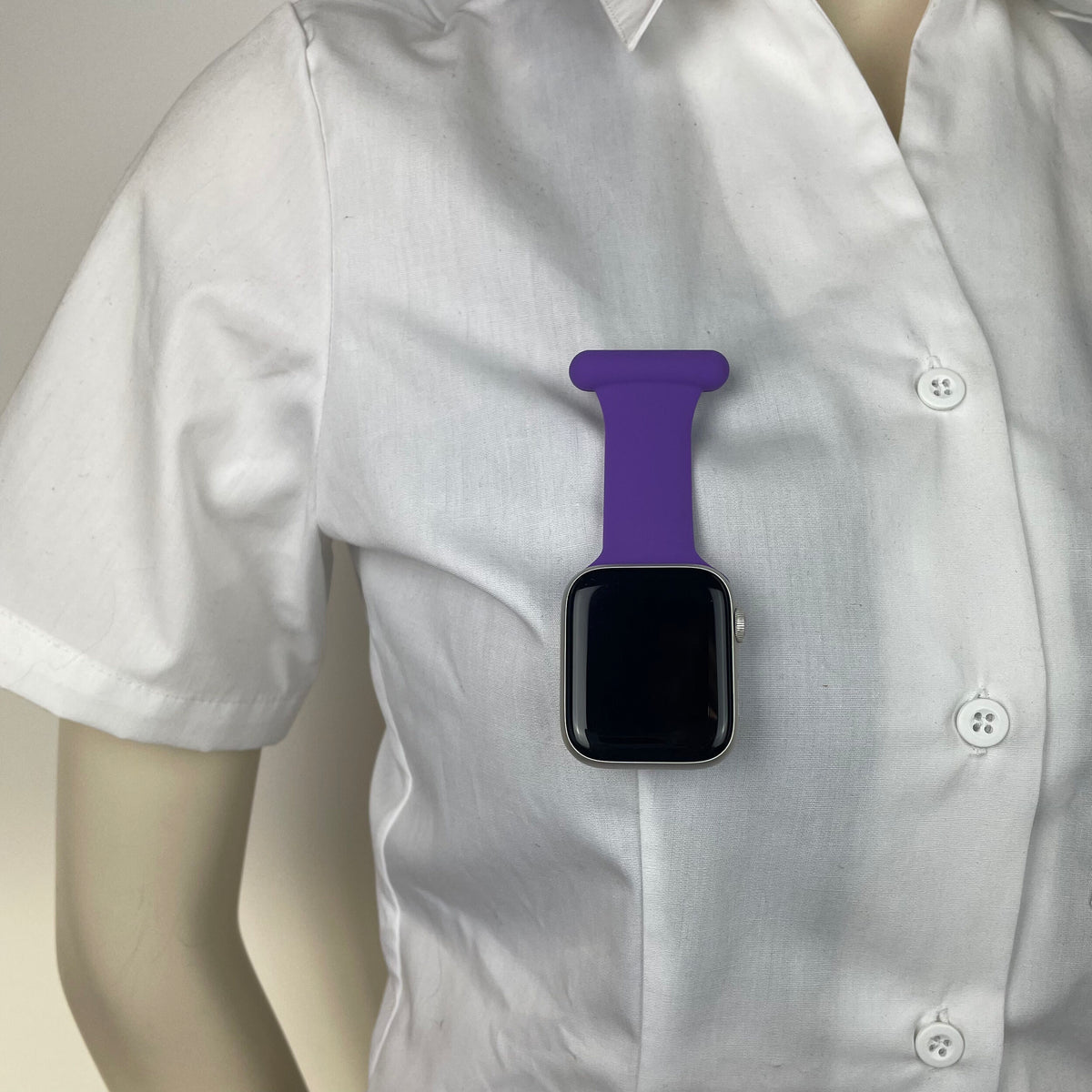 Lilla silikonerem til Apple Watch til sygeplejen