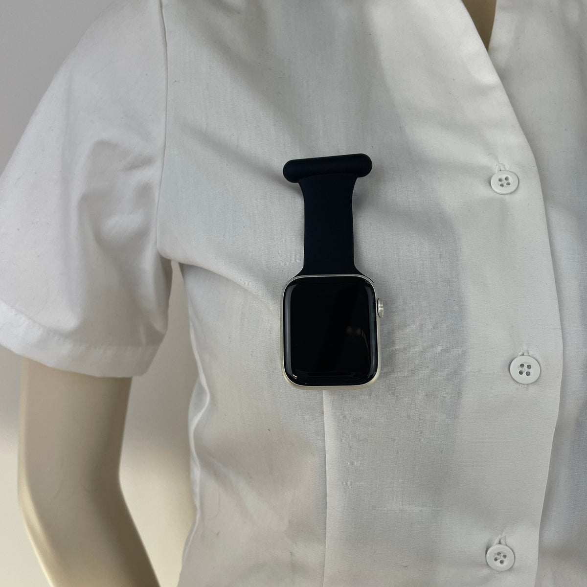 Sort sygepleje silikone rem til Apple Watch