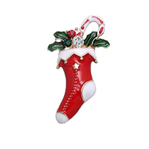 Broche formet som julesok
