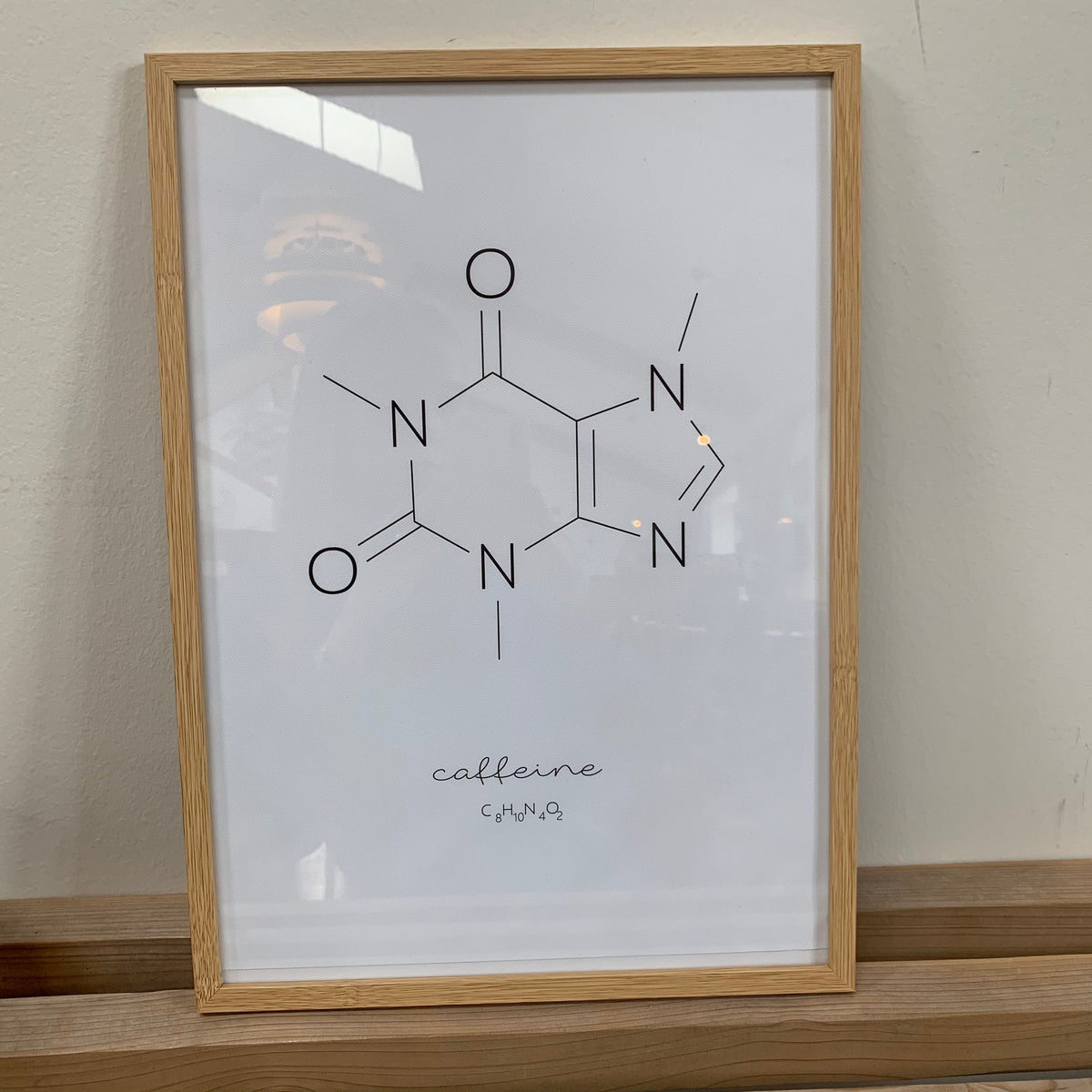 Sjov koffein molekyle plakat